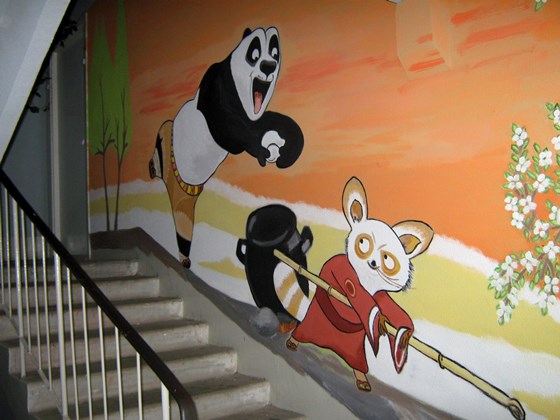 Рисунки на стенах: Панда По