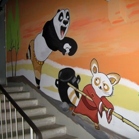 Рисунки на стенах: Панда По